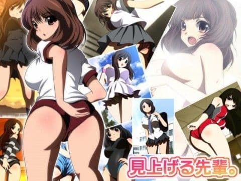 見上げる先輩。