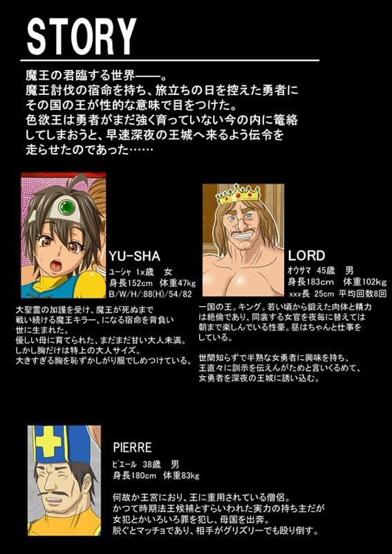 旅立ちの日に巨乳勇者が王様に性行為を要求される小話 サンプル 1