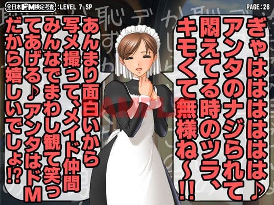 全日本ドM検定考査: レベル7 激怒メイドさんのスゴ過ぎ叱られ淫語暴言の嵐で男のプライド消滅寸前フルボッコなんだがw サンプル 3