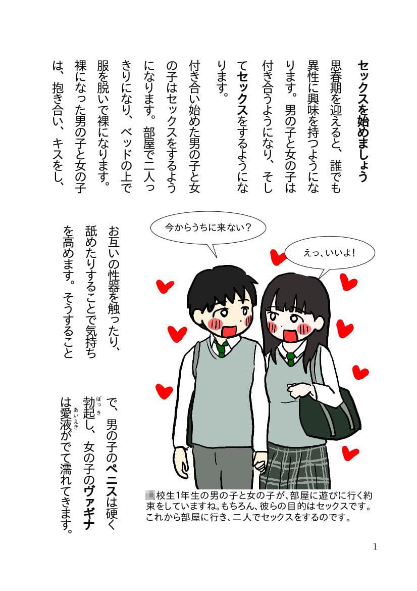 ○校生カップルのための気持ちいい中出しセックスを楽しむ本 サンプル 1