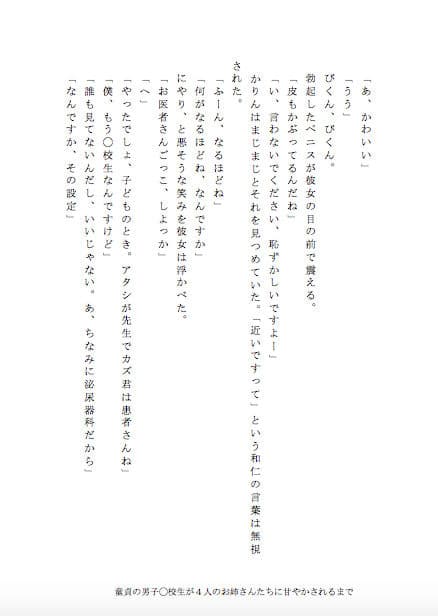 童貞の男子○校生が4人のお姉さんたちに甘やかされるまで サンプル 1