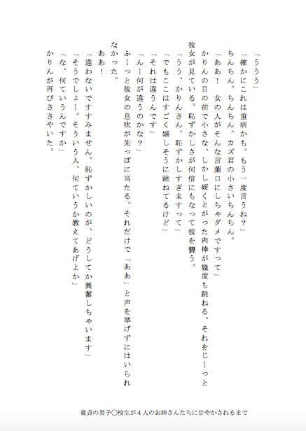 童貞の男子○校生が4人のお姉さんたちに甘やかされるまで サンプル 3