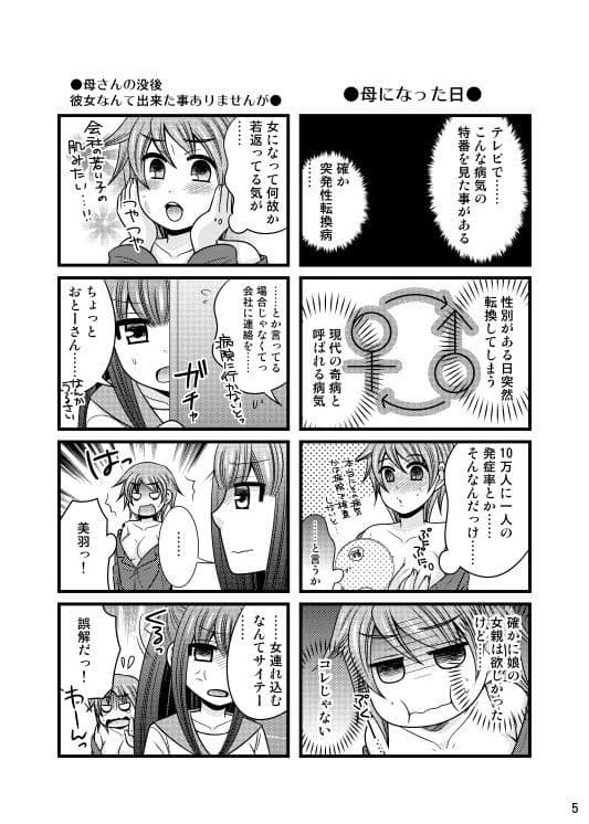 おじさんが女の子になる4コマ1＋1.5 サンプル 3