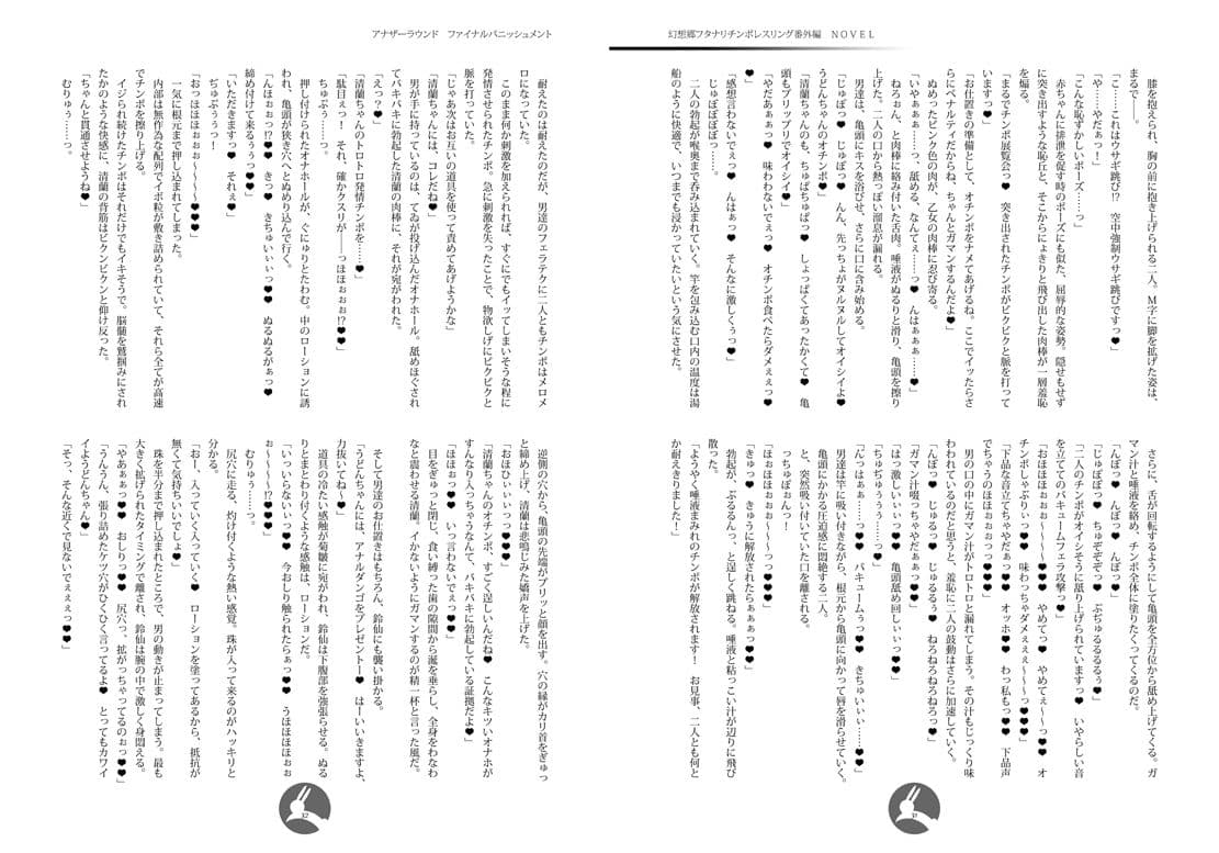 幻想郷フタナリチンポレスリング番外編_Novel 鈴仙・優曇華院・イナバVS清蘭 サンプル 3
