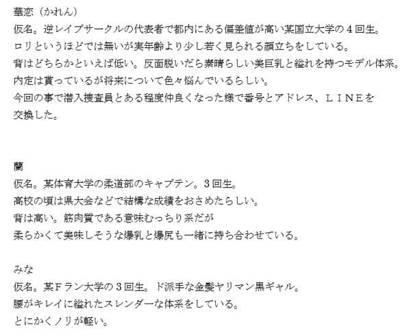 『潜入』女子大生逆レ●プサークル サンプル 1