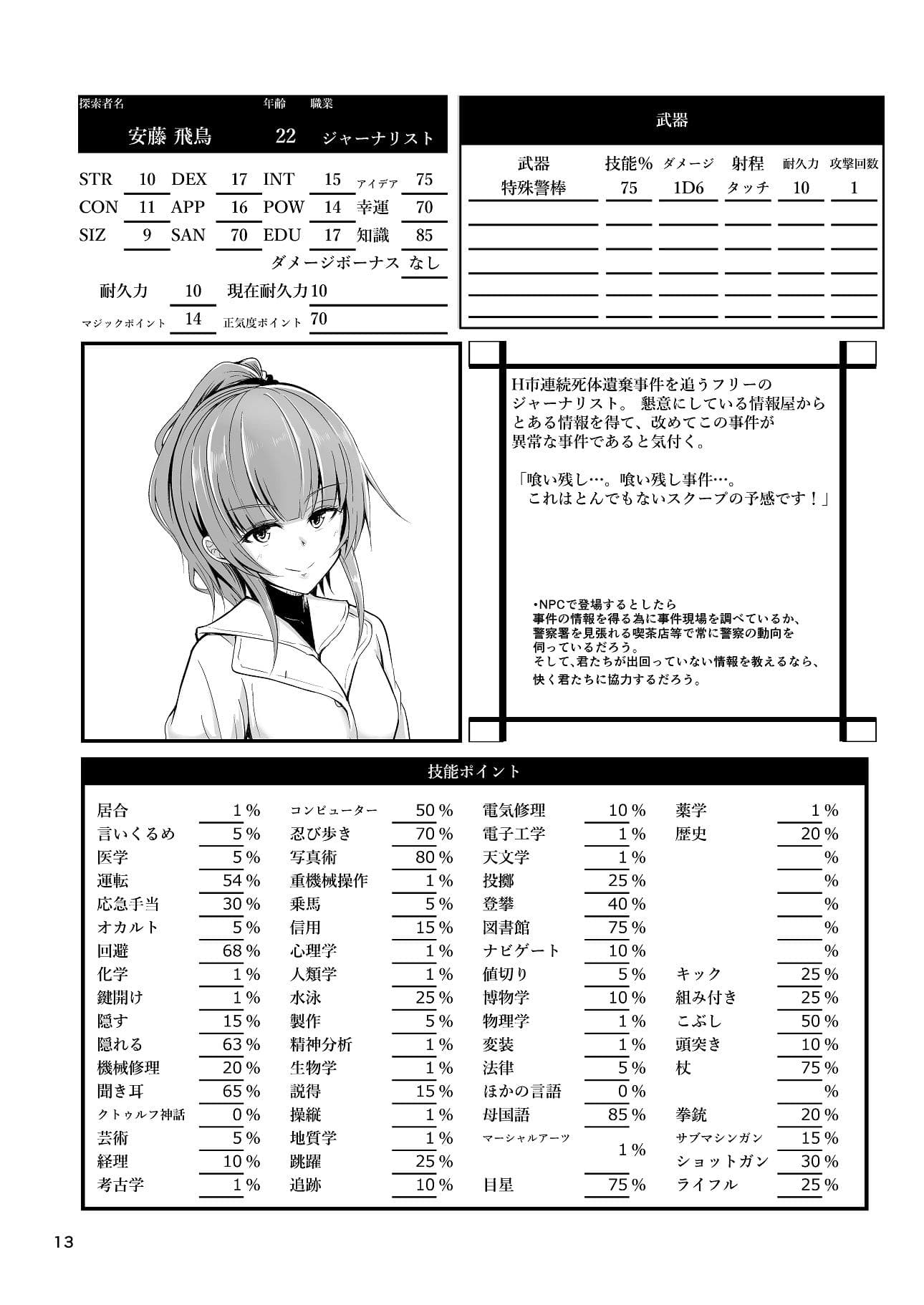 クトゥルフ神話TRPG シナリオリプレイ集 真紅の花嫁 サンプル 2