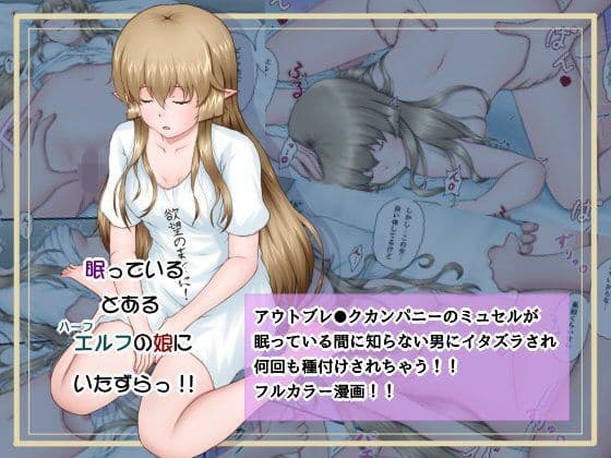 眠っている とあるハーフエルフの娘にいたずらっ！！