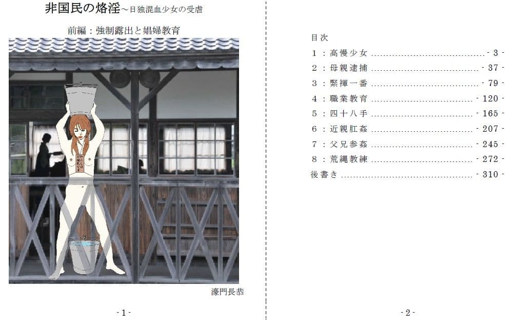 非国民の烙淫:前編（強●露出と娼婦教育） サンプル 1