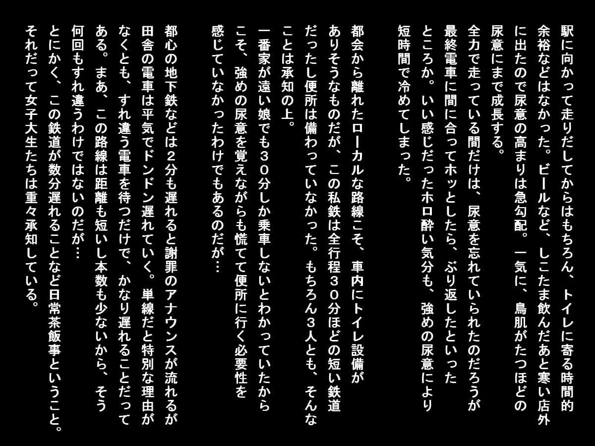 しこたまビール飲み終電とび乗った女子大生vs.尿意 サンプル 1