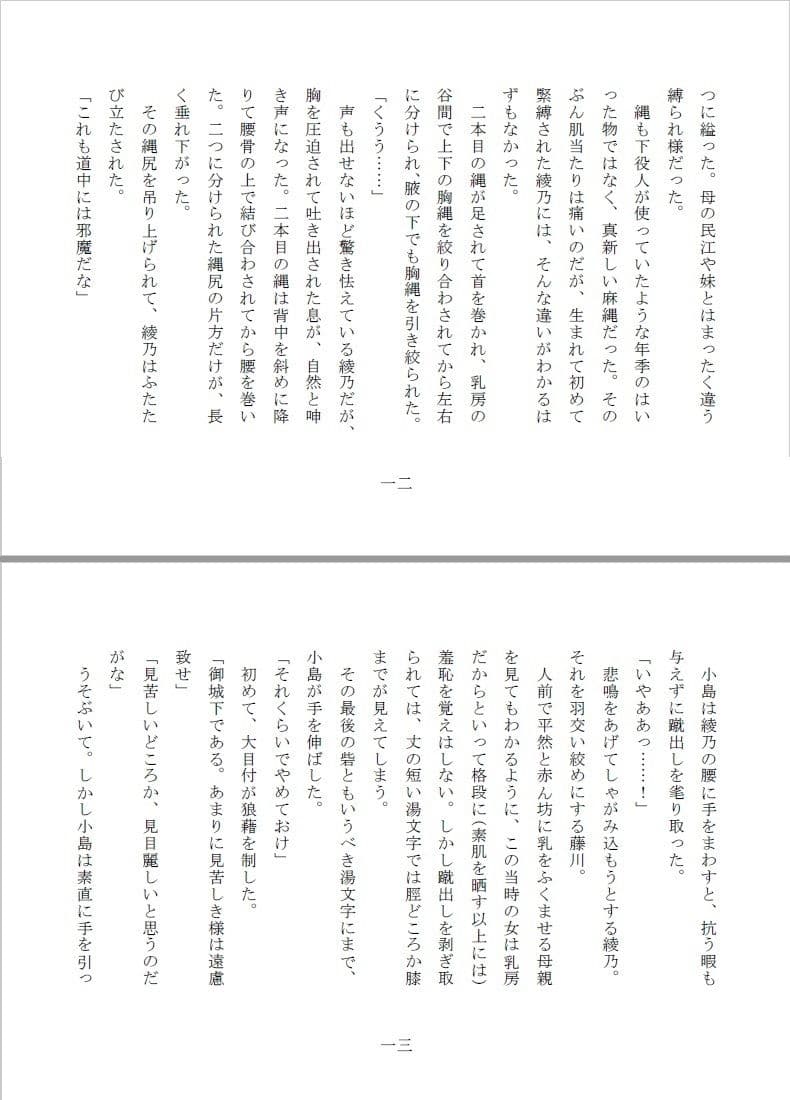 全裸縄付道中 サンプル 3