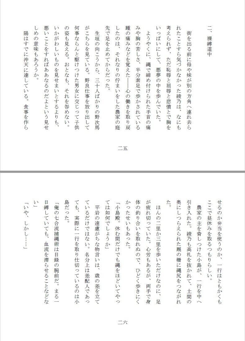 全裸縄付道中 サンプル 5