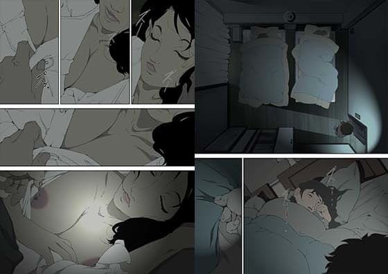 両親が寝ている寝室に忍び込み、母親に夜●いをかける息子の話。 サンプル 2