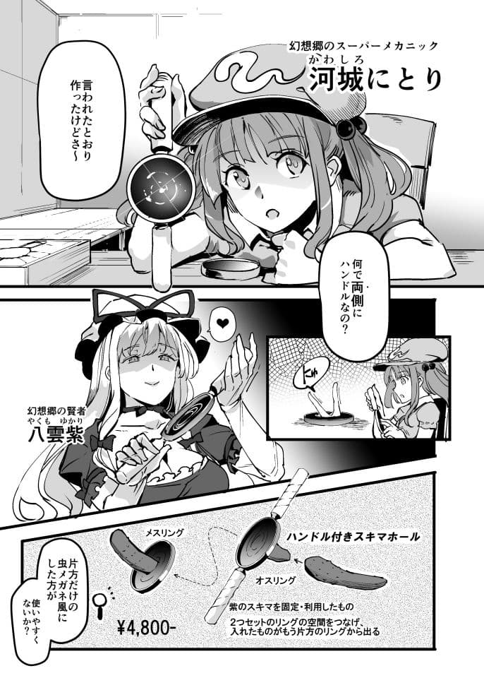 ハンドル付きスキマホール ふたなりち○こで自分とH サンプル 1