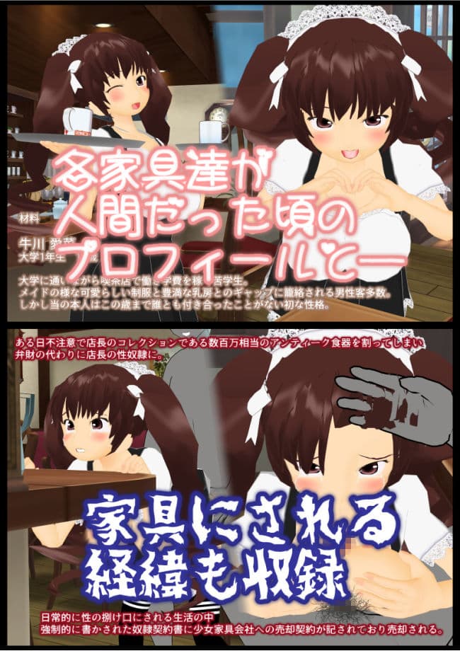 少女家具カタログ 〜家具にされた美少女達〜 サンプル 3