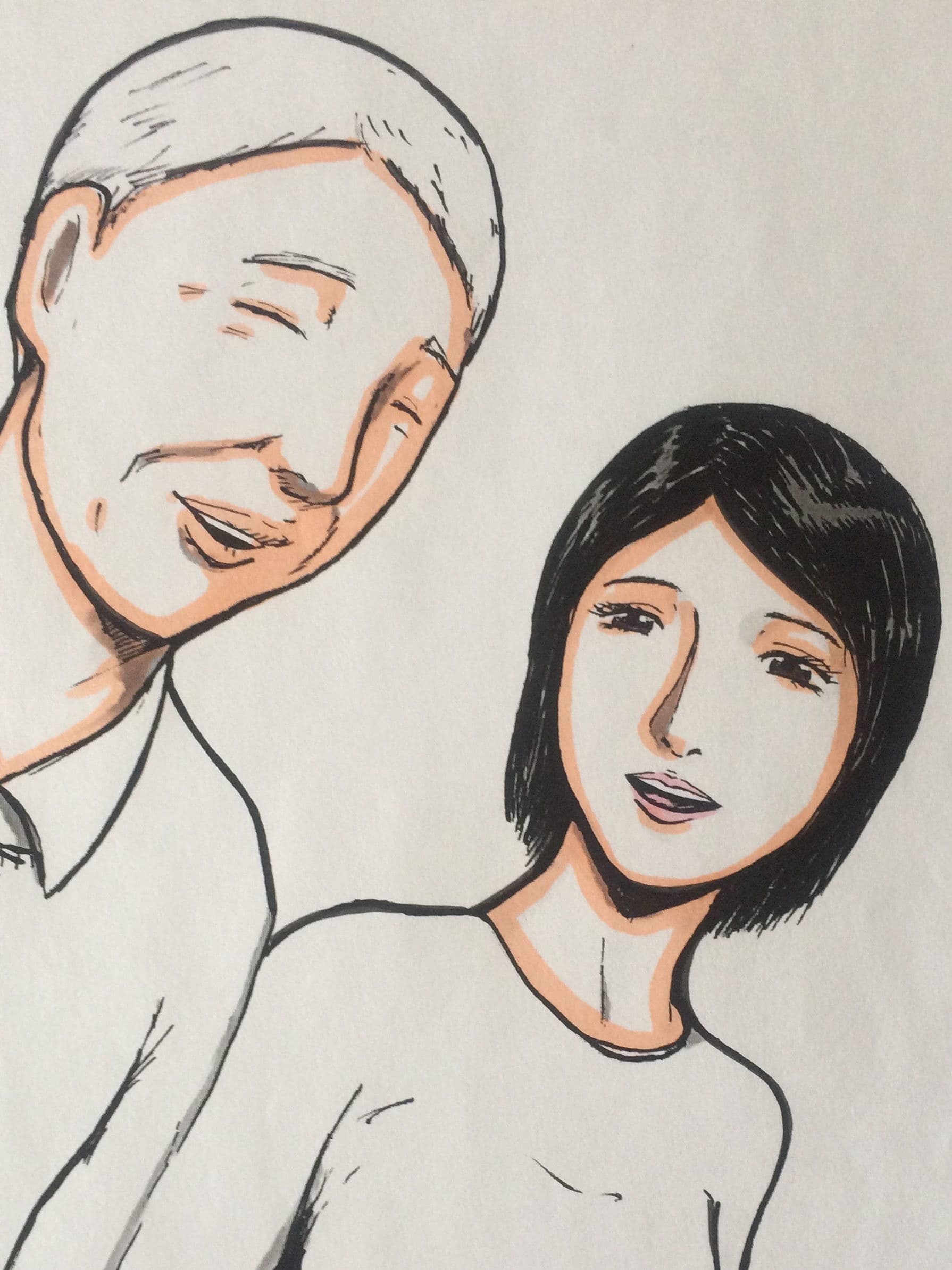 愛する夫と散歩する人妻へ向けられる邪な視線 サンプル 1