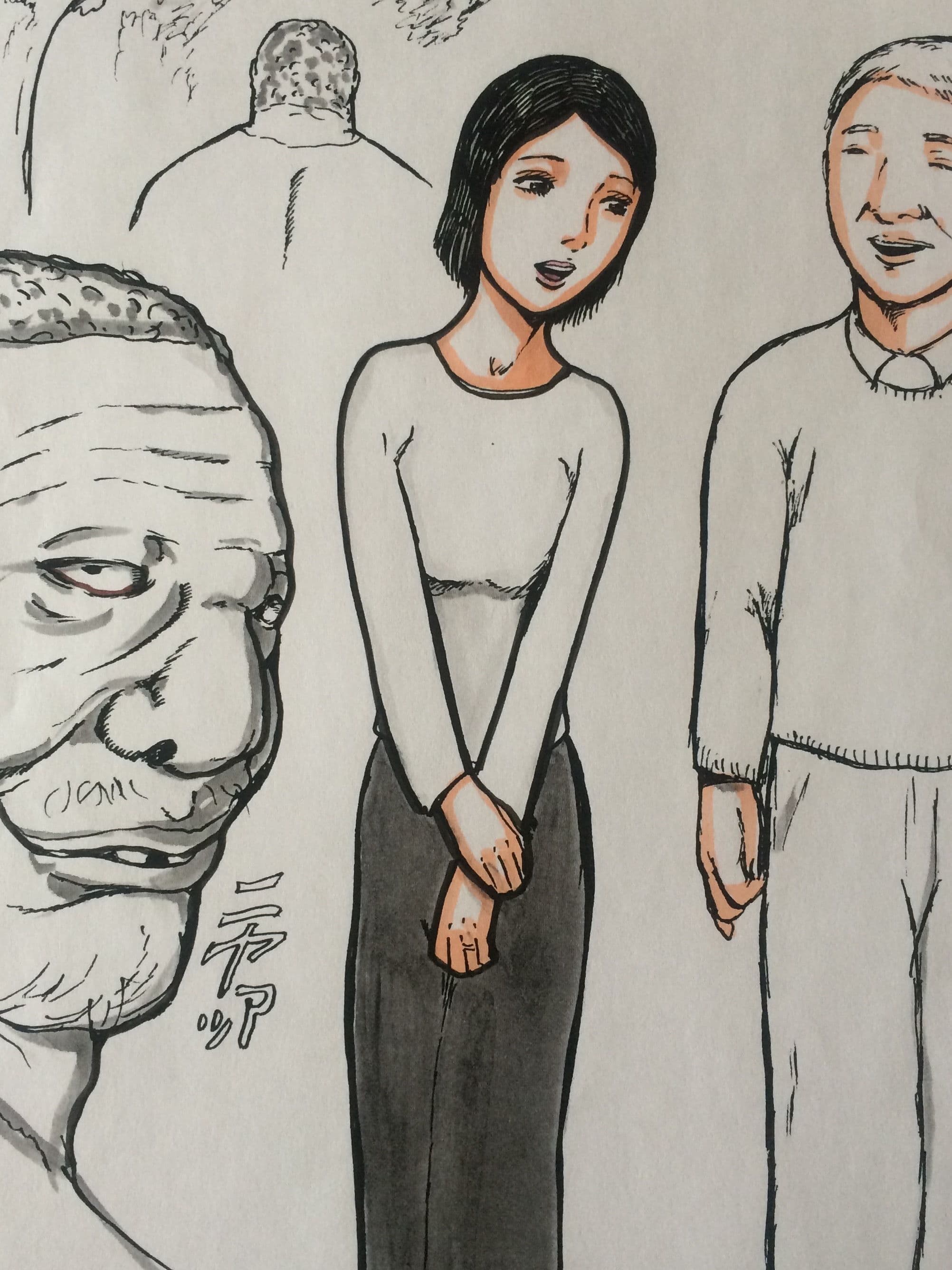 愛する夫と散歩する人妻へ向けられる邪な視線 サンプル 3