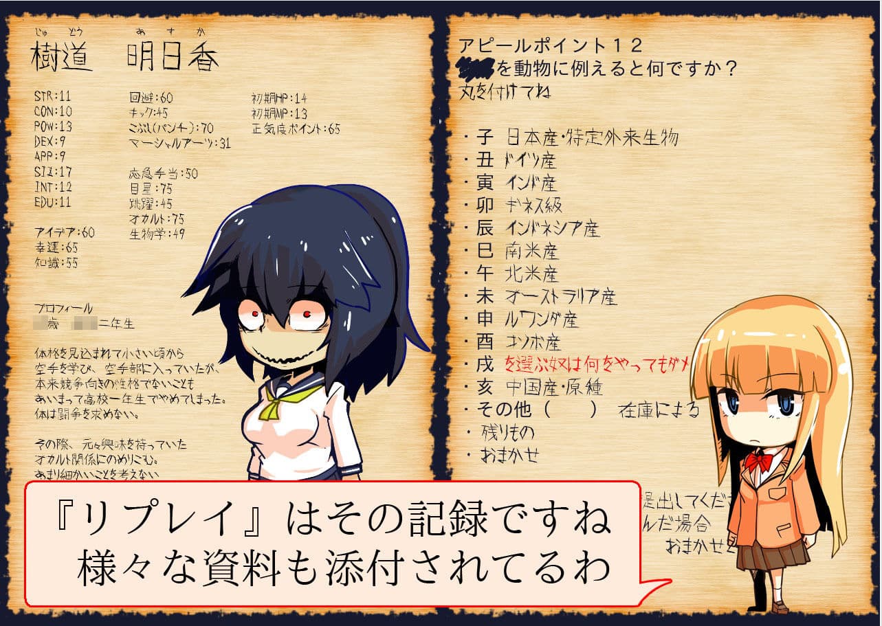 クトゥルフ人体改造TRPGリプレイ 換骨奪胎 サンプル 2