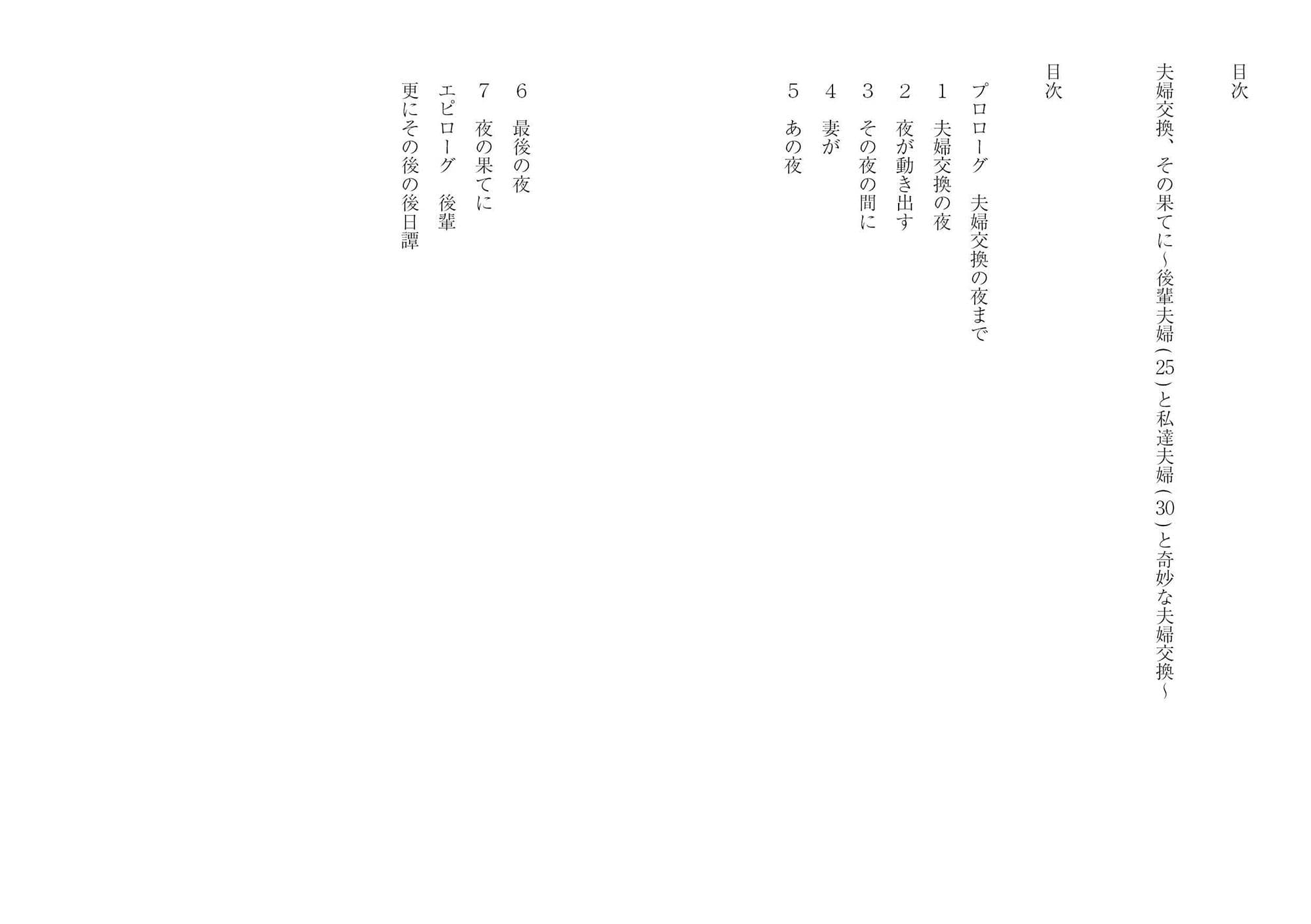 夫婦交換、その果てに〜後輩夫婦（25）と私達夫婦（30）と奇妙な夫婦交換〜 サンプル 1