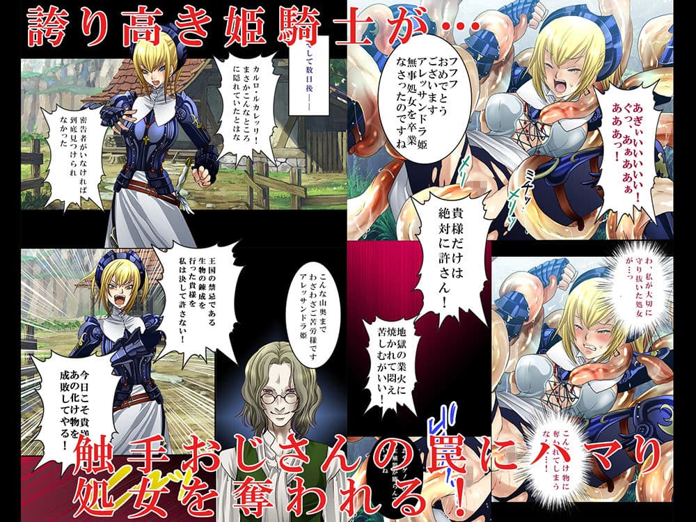 くっ殺系姫騎士を触手おじさんが種付け調教するお話〜姫騎士壊妊コミック版〜 サンプル 1