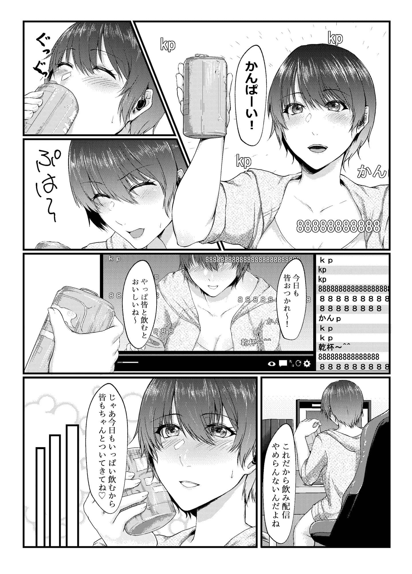呑み配信JDが裏垢女子になるまで〜NTR〜 サンプル 1