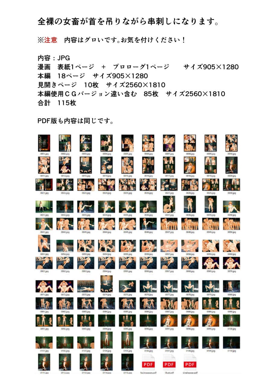 奴●遊戯 地下処刑場番外編 全裸絞首刑2ZIP＆PDF同梱 サンプル 2