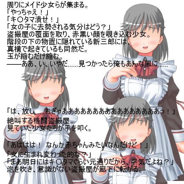 『金責めメイド』 大人しそうなメイド喫茶の店員たちは実は女子レスリング部員! いけない盗撮ご主人様に玉責めご奉仕!【メイド】【男性受け】【金責め】【CFNM】 サンプル 2