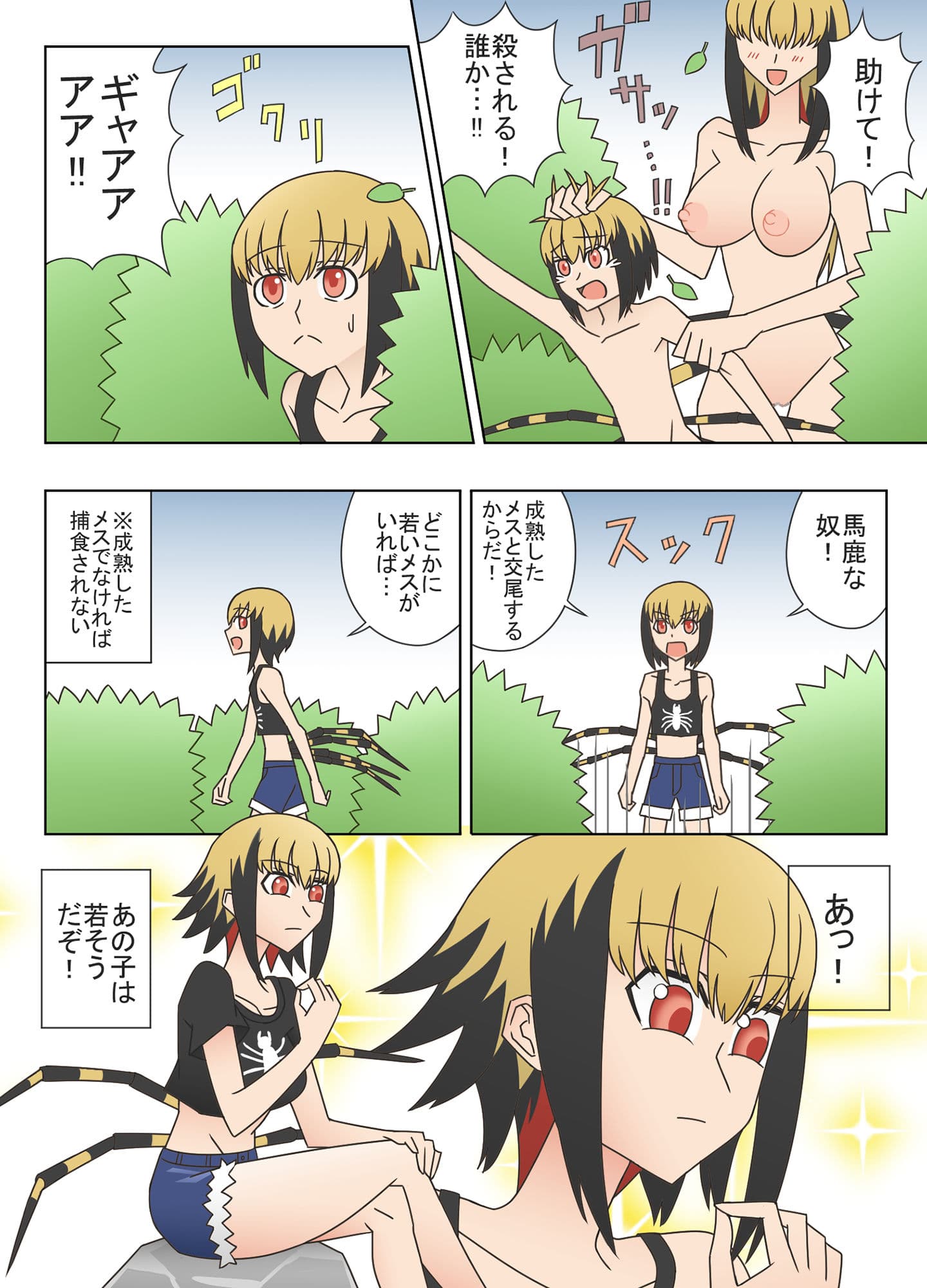 メス蜘蛛と交尾した後に捕食されたくない！ サンプル 4