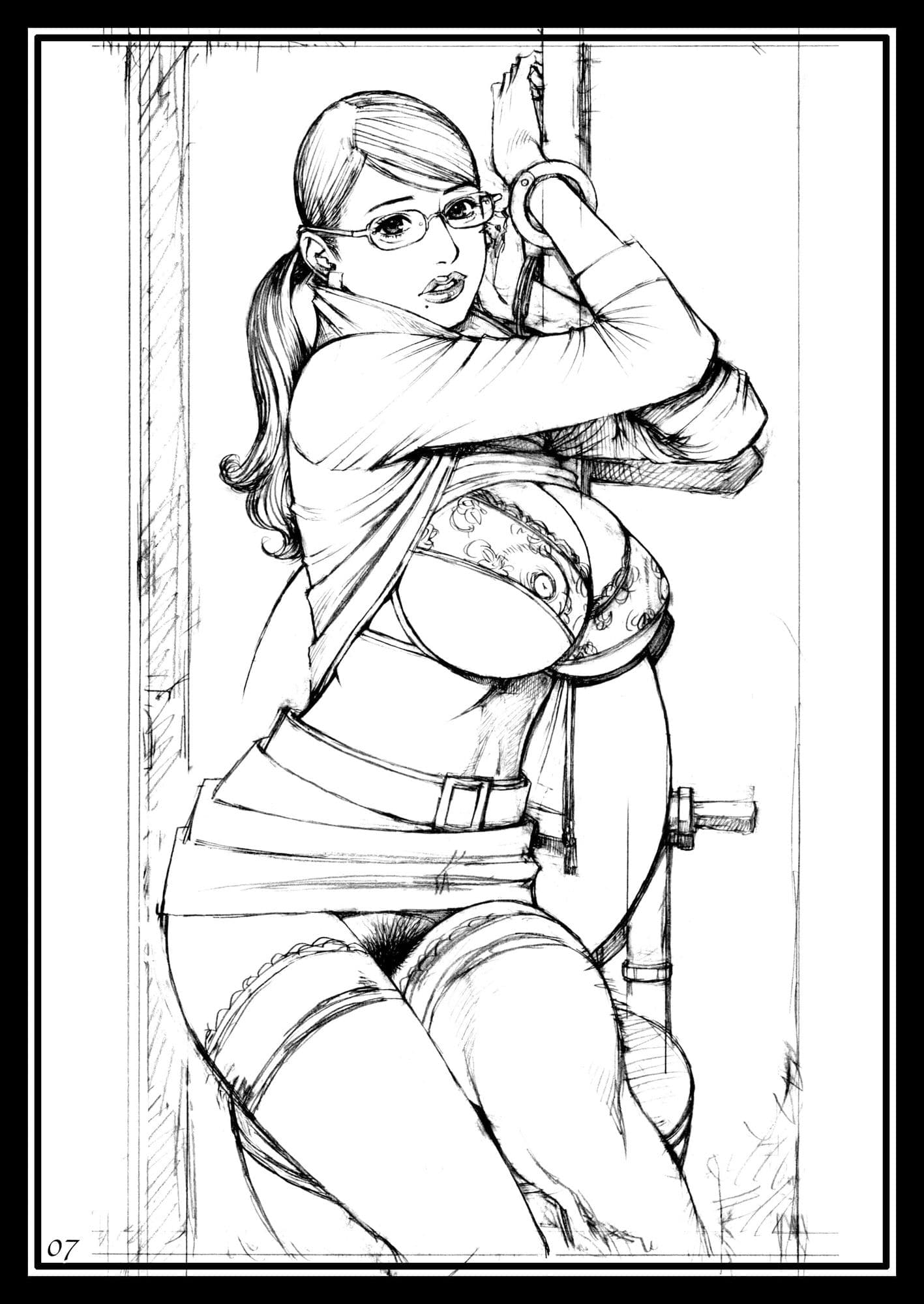 十六夜清心ラフ画集inM女専科 サンプル 1