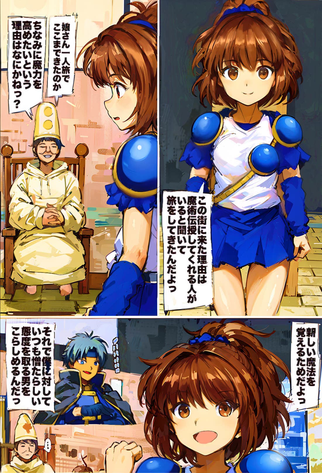 【リマスター版】ぷよ○よ 性事情を知らない-アルル・○ジャ -処女膜貫通- あやしい神父から性行為による魔術伝承 サンプル 1