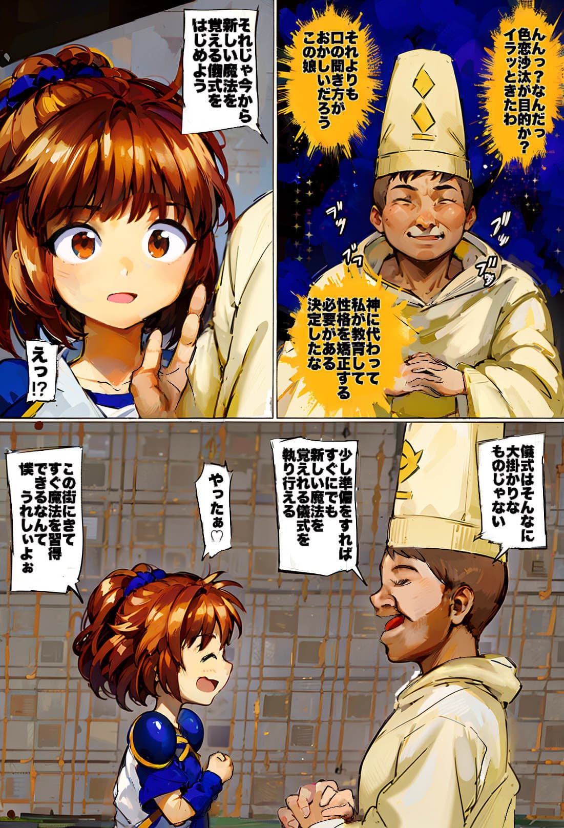 【リマスター版】ぷよ○よ 性事情を知らない-アルル・○ジャ -処女膜貫通- あやしい神父から性行為による魔術伝承 サンプル 2