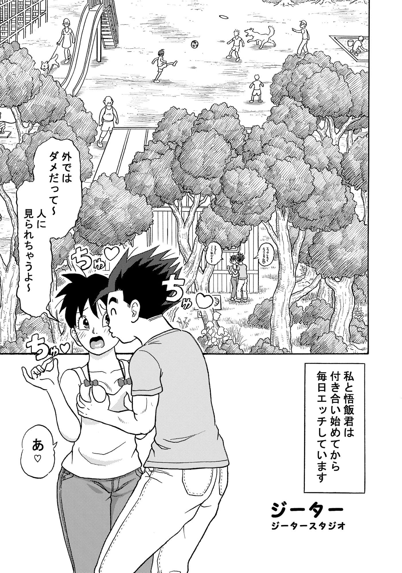 ビーデルさんとお外でエッチ サンプル 1