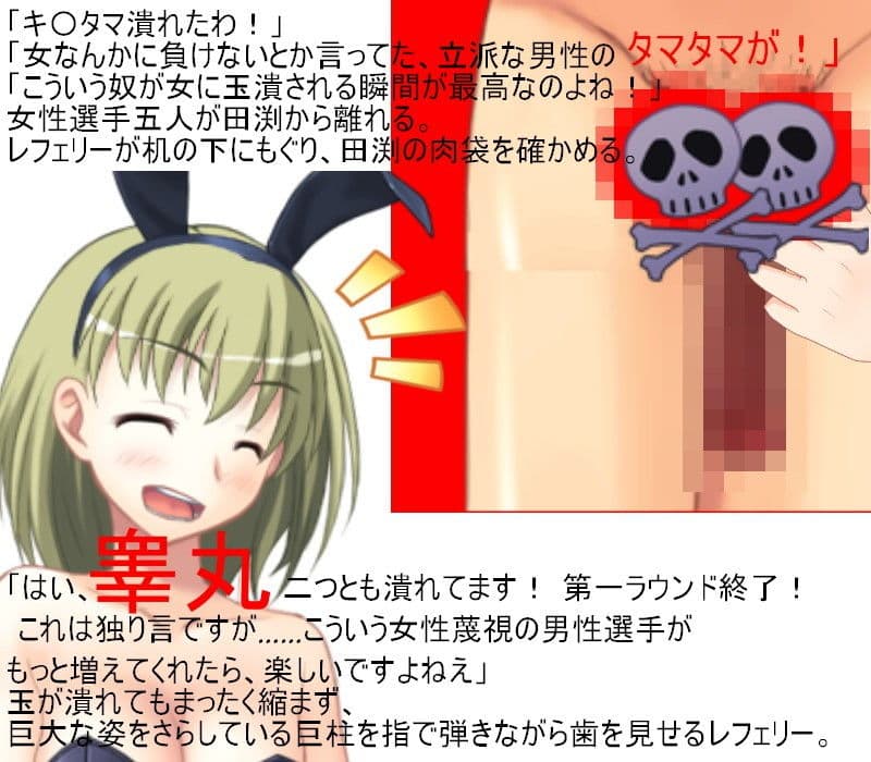 男女対抗、去勢地下闘技場2 強豪男性ボクサー対普通の主婦複数！圧倒的フィジカルを誇る男を襲う容赦なきキ〇タマ攻撃！【金責め】【CFNM】【ミックスファイト】 サンプル 4