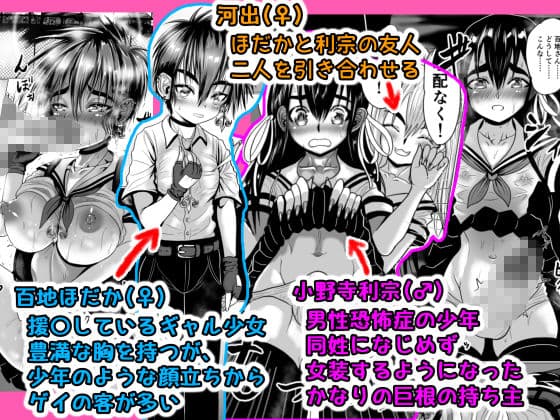 ボーイッシュギャルが男の娘と援〇してみた サンプル 1