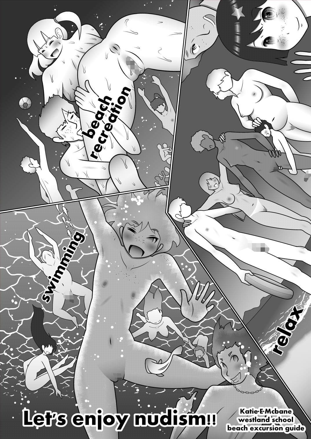 ヌーディストビーチに日本男児！勃起遠足、勃起指導！！ サンプル 1