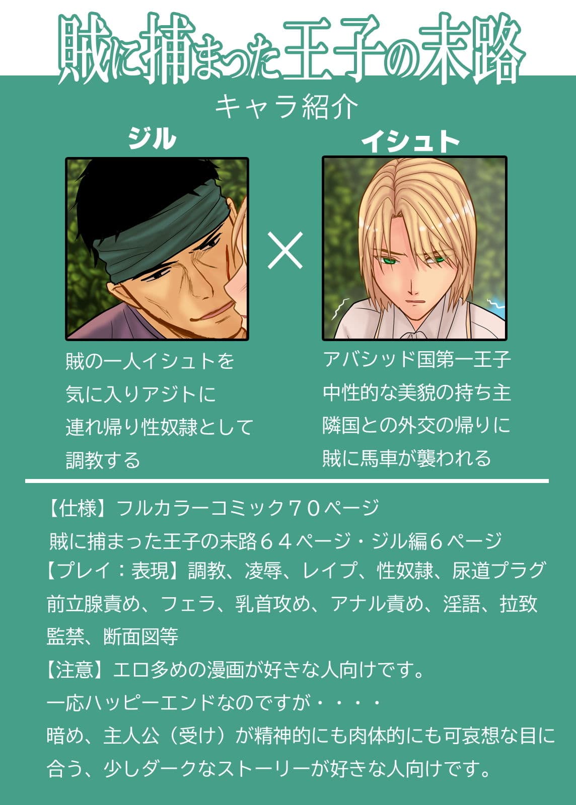 賊に捕まった王子の末路 サンプル 10