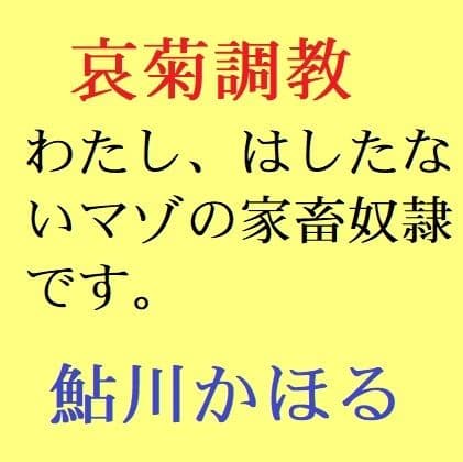 哀菊調教 わたし、マゾの家畜奴●なんです サンプル 1