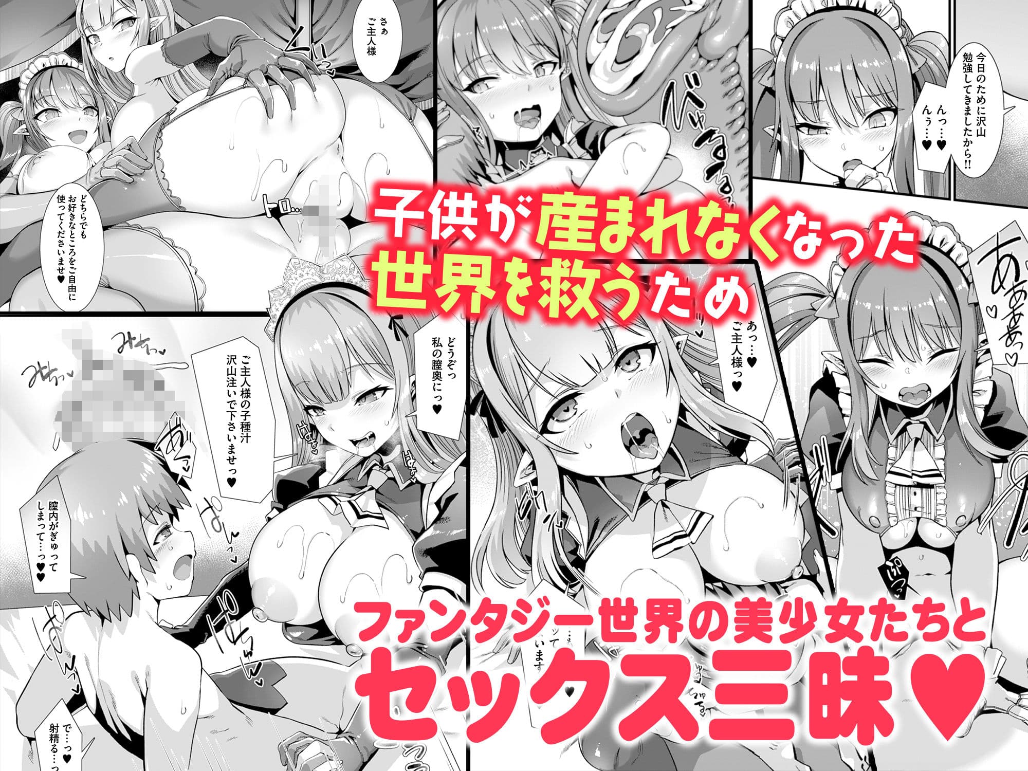 異世界メイド姉妹のあまあまハーレムご奉仕〜男が産まれない異世界へ召喚された俺がヒロインを充てがわれて子作りエッチ〜 サンプル 3