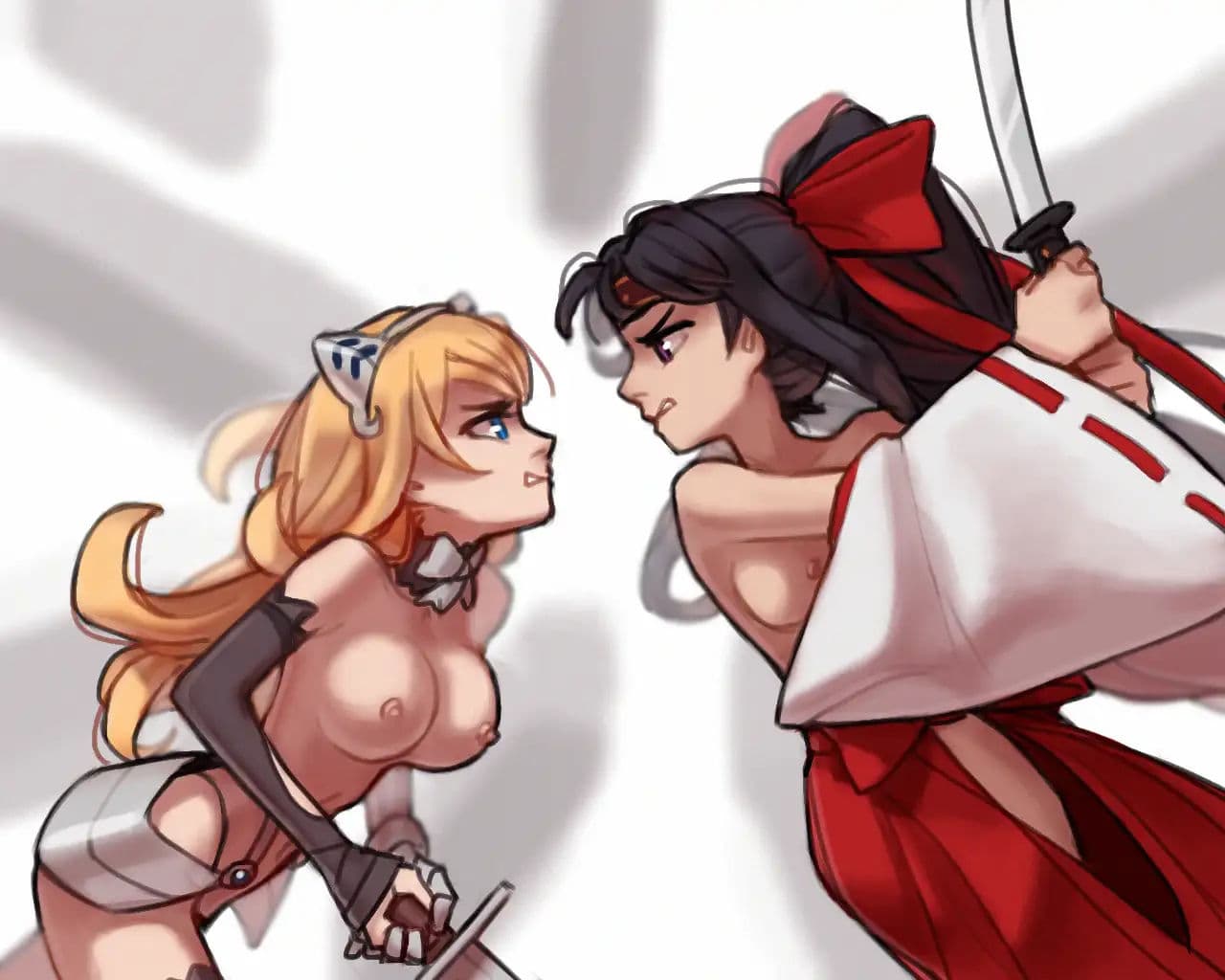 剣の王女-剣の戦い-死へのキャットファイト！ スマッシュおっぱい！ サンプル 2