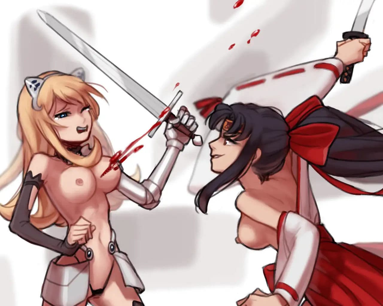 剣の王女-剣の戦い-死へのキャットファイト！ スマッシュおっぱい！ サンプル 3