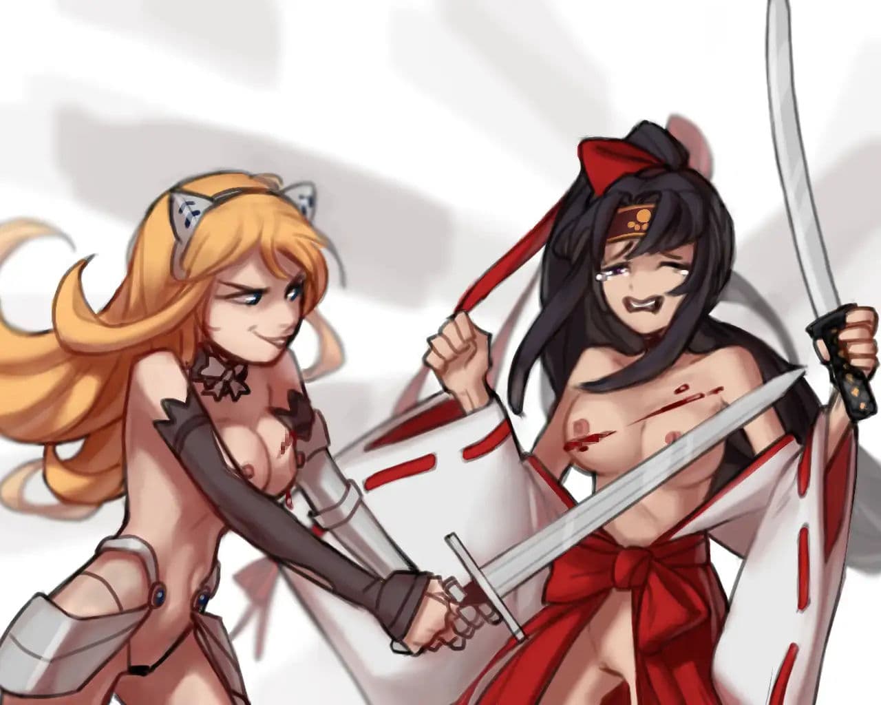 剣の王女-剣の戦い-死へのキャットファイト！ スマッシュおっぱい！ サンプル 4