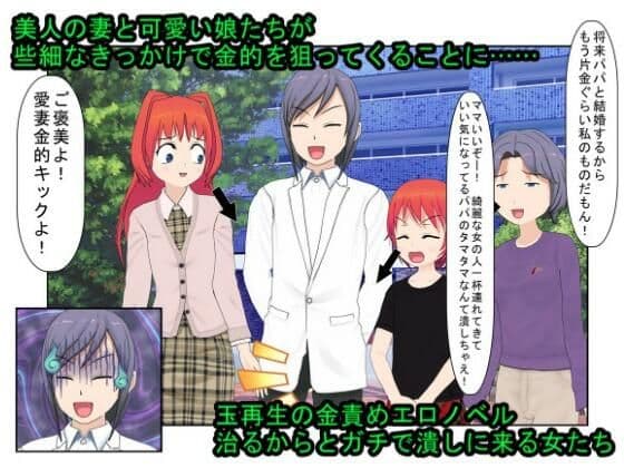 『金的パパ』愛するからこそ玉が蹴りたい！ 妻と娘の困った趣味【キ〇タマ責め】【金的嘲笑】