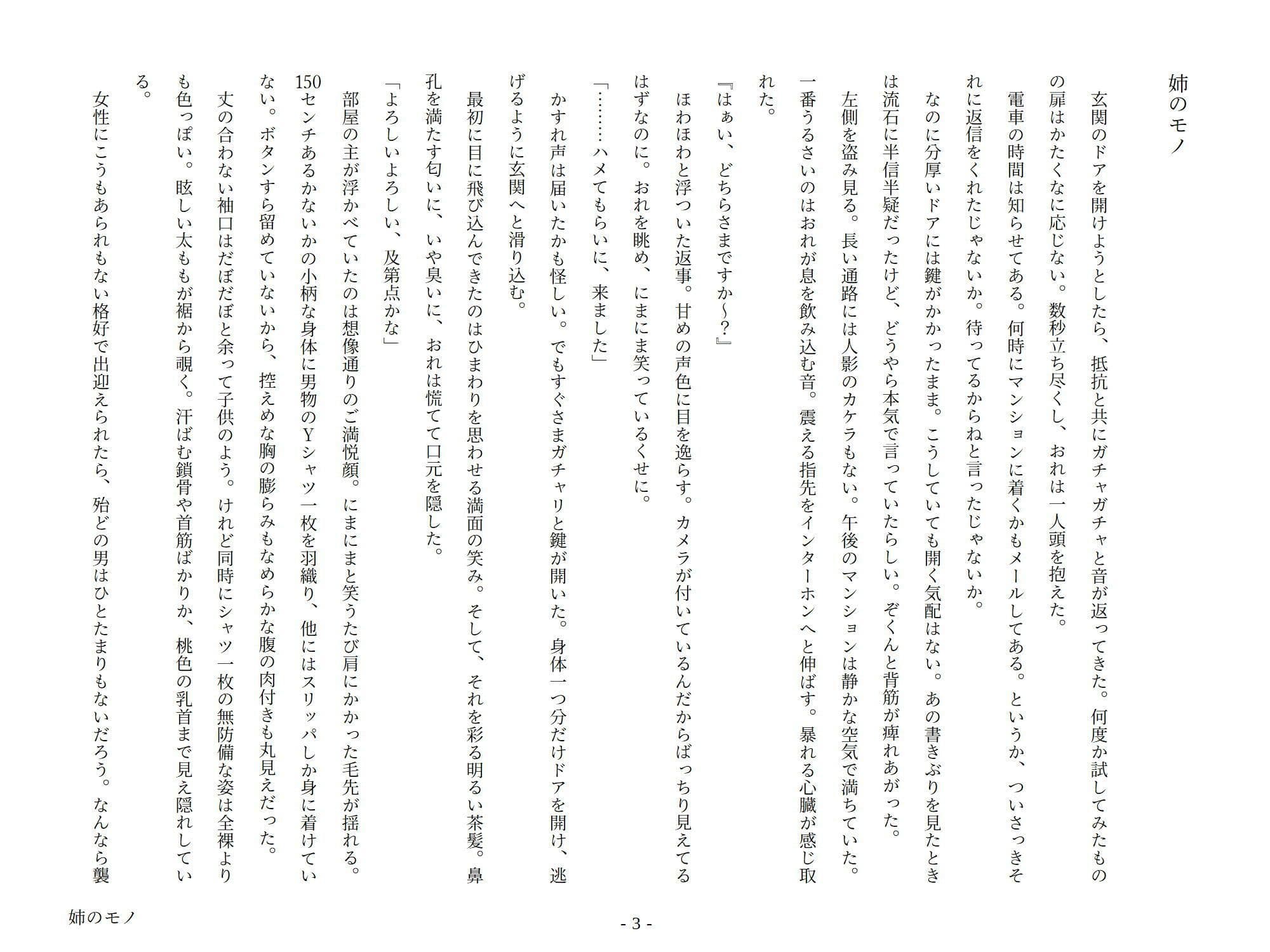 姉のモノ サンプル 2