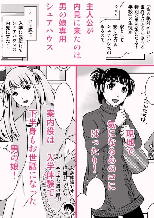 夜の（中略）学校2・男の娘専用シェアハウス（寮）を内見した！ サンプル 2