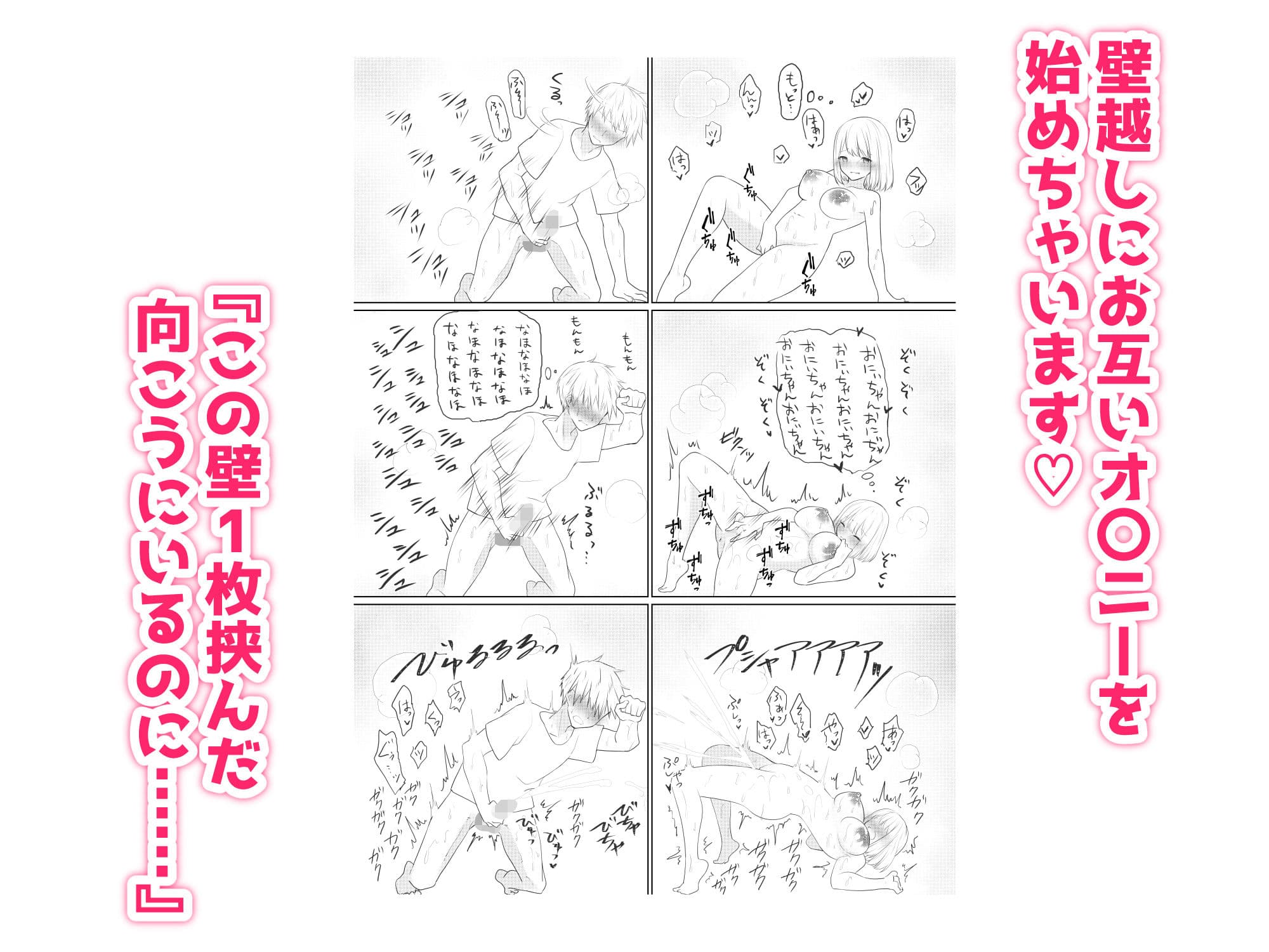 ［背徳近親相姦］ツンデレ妹との再会。互いの成長にムラムラして壁越しオナニーし合うも治まらず遂には… サンプル 4