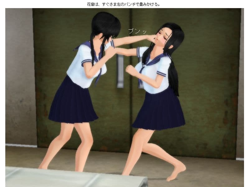 がり勉お嬢様vsヤンキー女番長 キャットファイト サンプル 4