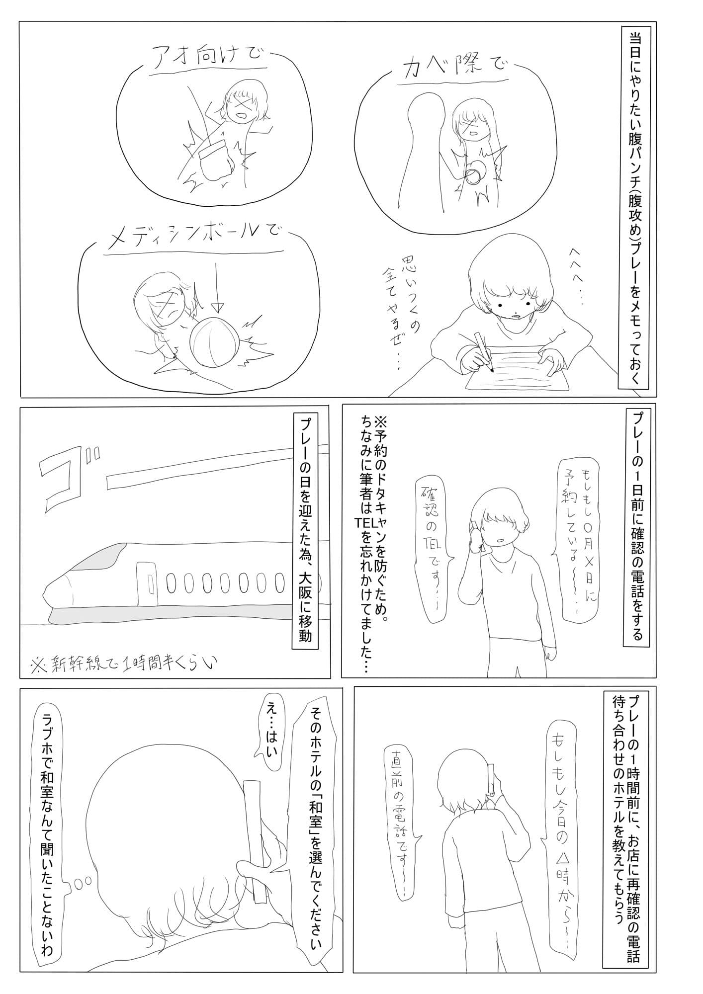 腹パンチ系風俗 レポート漫画 サンプル 3