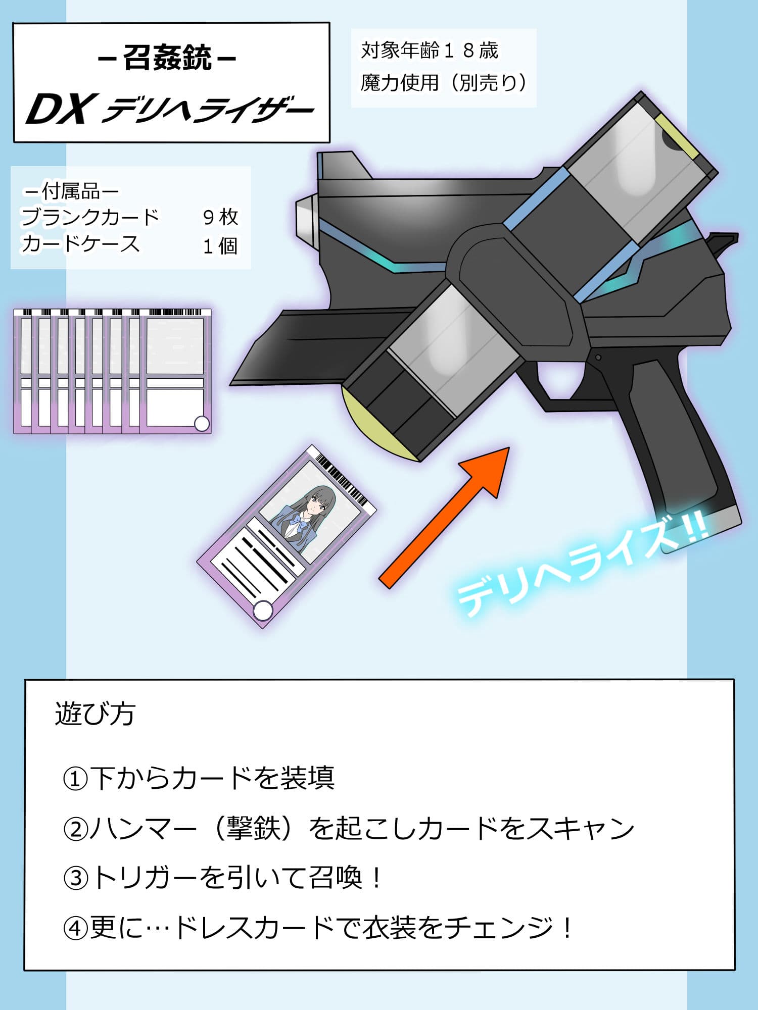『召姦銃 DXデリへライザー』ver.1 〜カードから女性を召喚してエッチするお話〜 サンプル 1