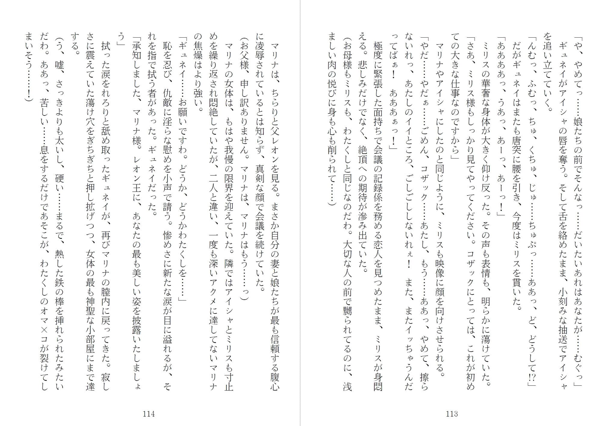 アイシャ、マリナ、ミリス 刻印されたエルフ母娘 サンプル 4