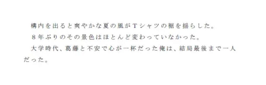懐かしい場所 孤独だった大学時代 サンプル 2