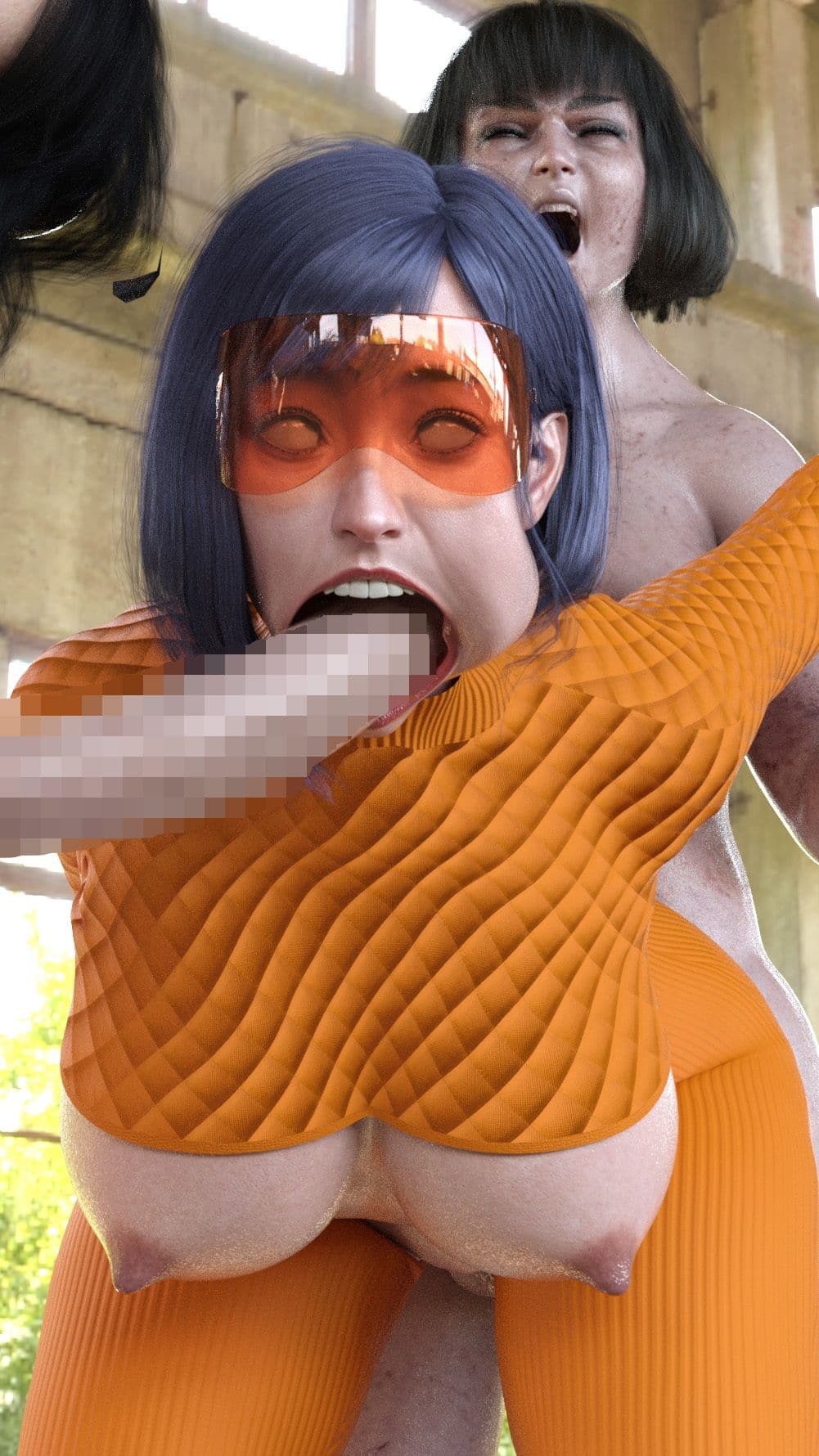 イエローレンジャー、ふたなりモンスターに襲われる サンプル 8